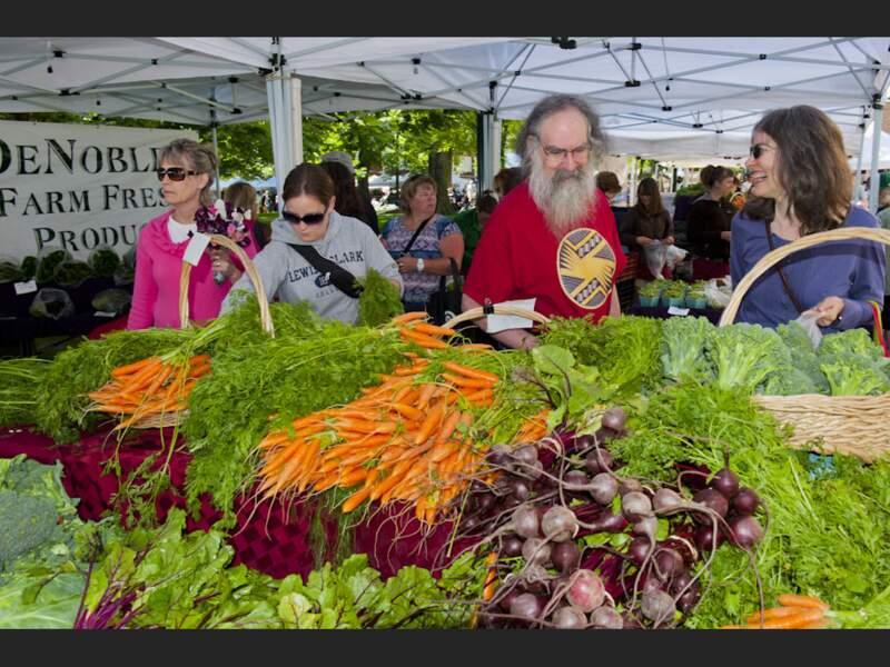 Farmer's market à Portland, aux Etats-Unis