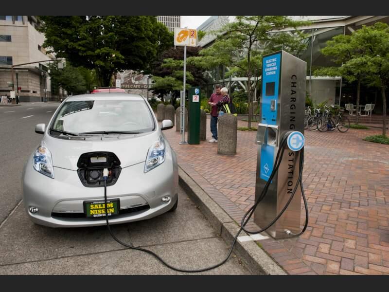 Voiture électrique à Portland, aux Etats-Unis