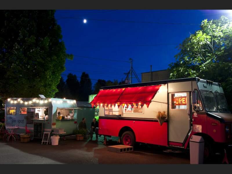 Food carts à Portland, aux Etats-Unis